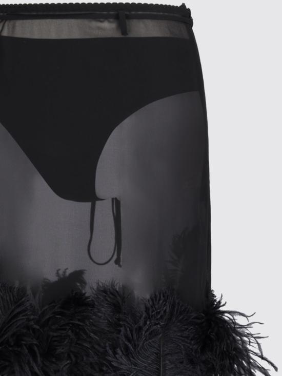 26SS 디 아티코 미디 스커트 260WCS00264PAA085RA 100 Black - THE ATTICO