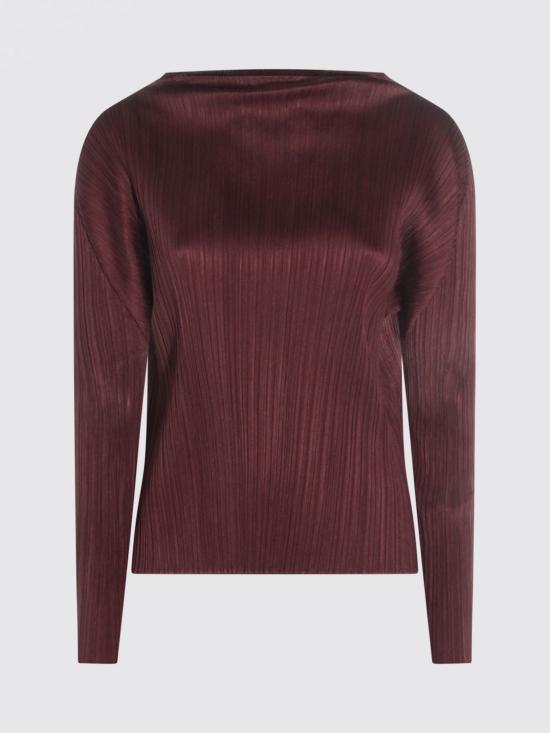 26SS 플리츠플리즈 긴팔 티셔츠 PP66JK111 84 Burgundy - PLEATS PLEASE