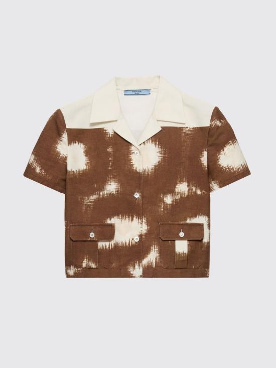 26SS 프라다 셔츠 P412JSOOO187Q F0005 Tobacco
