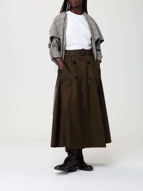 26SS 버버리 롱 스커트 8117977 Green - BURBERRY