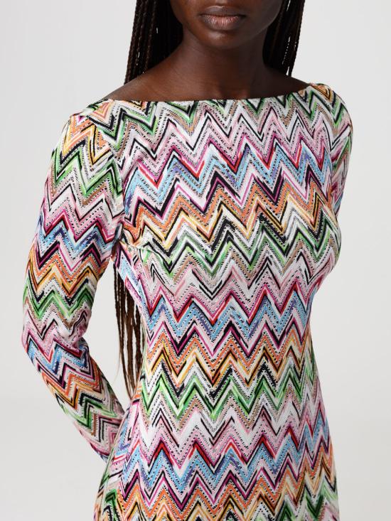 26SS 미소니 롱 원피스 MS25SQ14BJ00QL SM9Z9 Multicolor - MISSONI