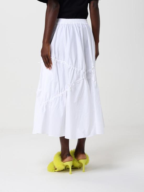 26SS 모스키노 롱 스커트 1060531 1001 White - MOSCHINO