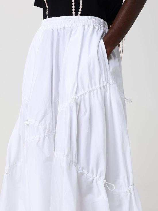 26SS 모스키노 롱 스커트 1060531 1001 White - MOSCHINO