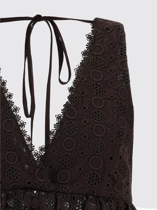 26SS 핑코 민소매 티셔츠 106451A35P M28 Brown - PINKO