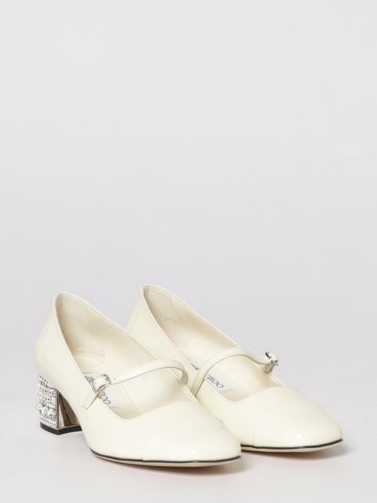 26SS 지미추 힐/펌프스 ELISACRYSTAL45PAT LATTE White - JIMMY CHOO
