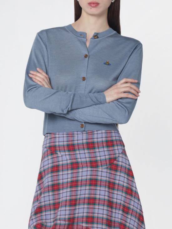 26SS 비비안웨스트우드 베아 크롭드 가디건 1803002UY001A K402 Ice - VIVIENNE WESTWOOD