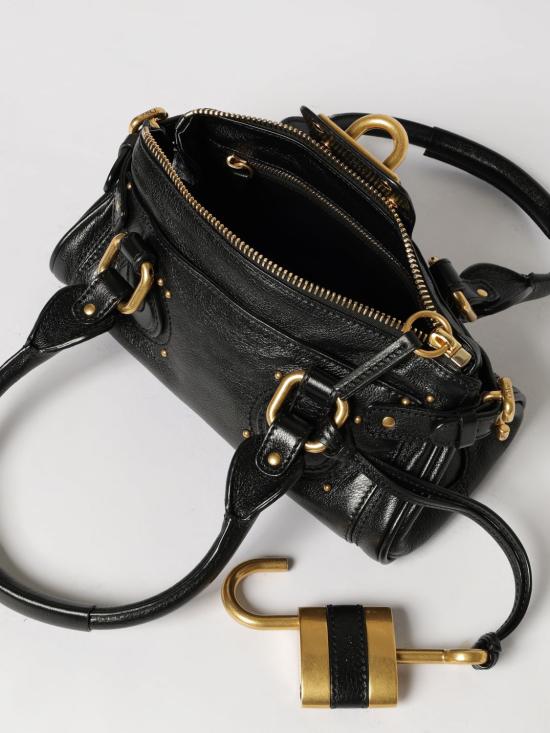 26SS 끌로에 스몰 그레인드 레더 패딩턴 백 CH26SS805P75 001 Black - CHLOE