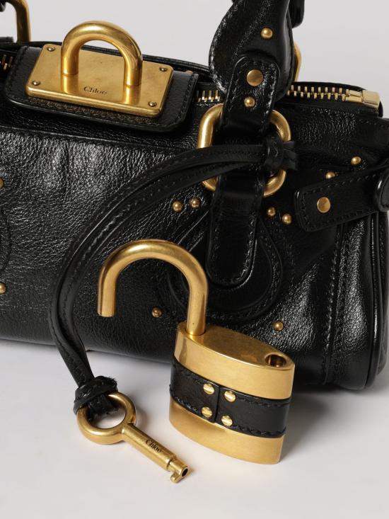 26SS 끌로에 스몰 그레인드 레더 패딩턴 백 CH26SS805P75 001 Black - CHLOE