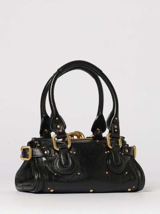 26SS 끌로에 스몰 그레인드 레더 패딩턴 백 CH26SS805P75 001 Black - CHLOE