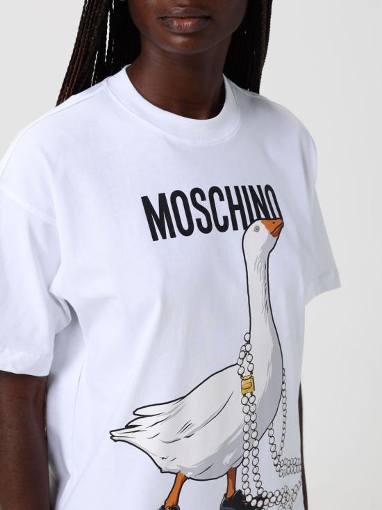 26SS 모스키노 반팔 티셔츠 07030541 1001 White - MOSCHINO