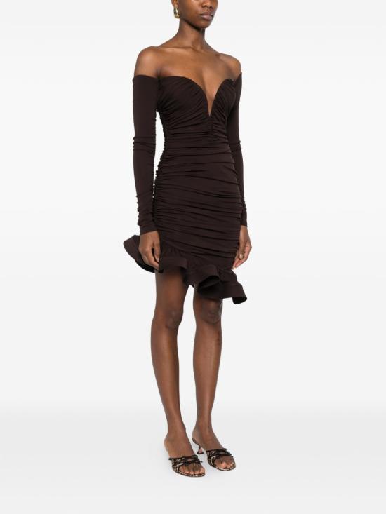 26SS 엘리자베타프랜치 미디 원피스 AB88062E2 EV9 Brown - ELISABETTA FRANCHI