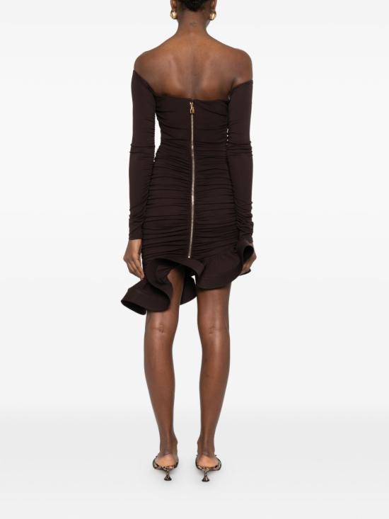 26SS 엘리자베타프랜치 미디 원피스 AB88062E2 EV9 Brown - ELISABETTA FRANCHI