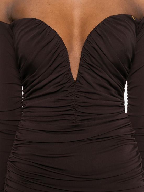 26SS 엘리자베타프랜치 미디 원피스 AB88062E2 EV9 Brown - ELISABETTA FRANCHI