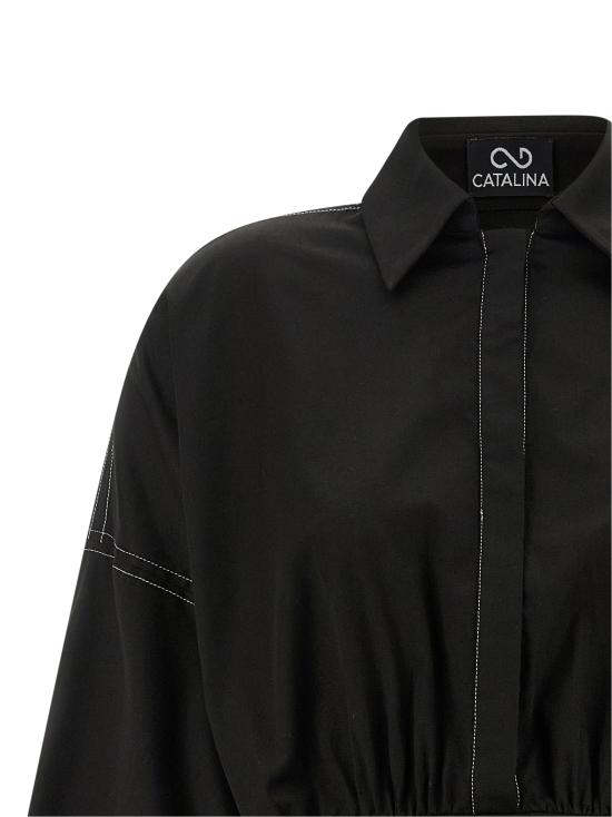 26SS CATALINA 미디 원피스 S26CAT7450NERO - OTHER BRANDS