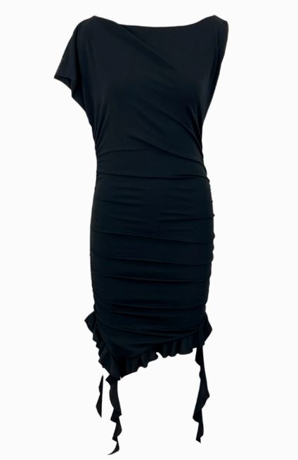 26SS 핑코 미디 원피스 106605 A35EZ99 Black