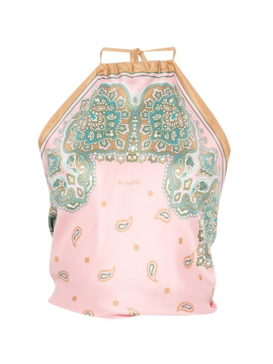 26SS 핑코 긴팔 티셔츠 106732 A38GNL4 Rosa bruciato - PINKO