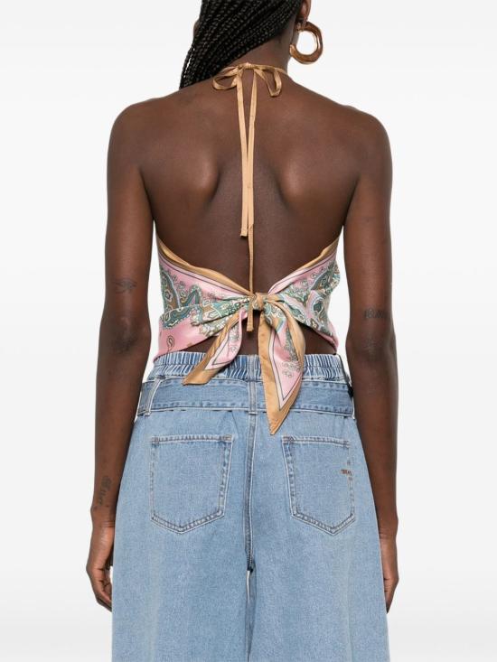 26SS 핑코 긴팔 티셔츠 106732 A38GNL4 Rosa bruciato - PINKO