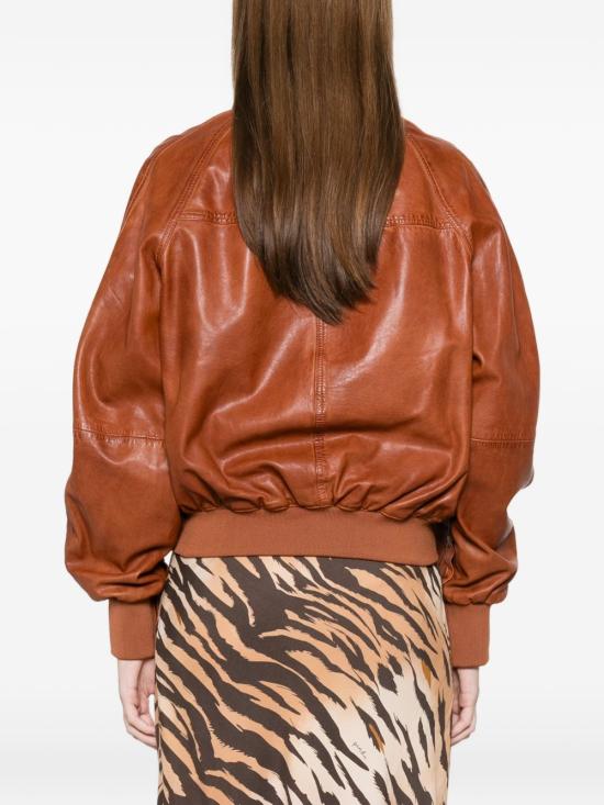 26SS 핑코 가죽 자켓 106233 A31XL38 Brown - PINKO