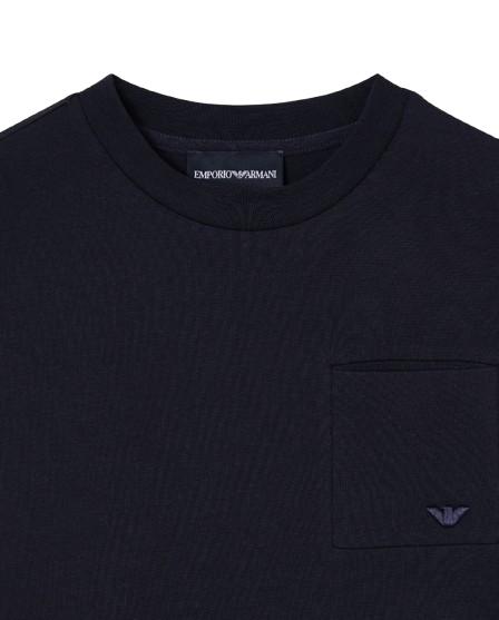 26SS [키즈] 알마니 티셔츠 EB001318 AF21808 UB118 Blue - ARMANI