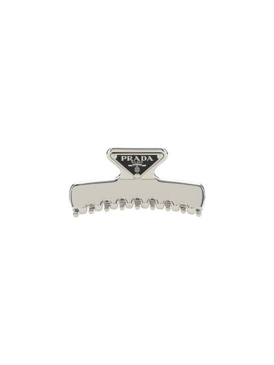26SS 프라다 메탈 헤어 클립 1IF103 2BA6 F0276 STEEL GRAY DOM