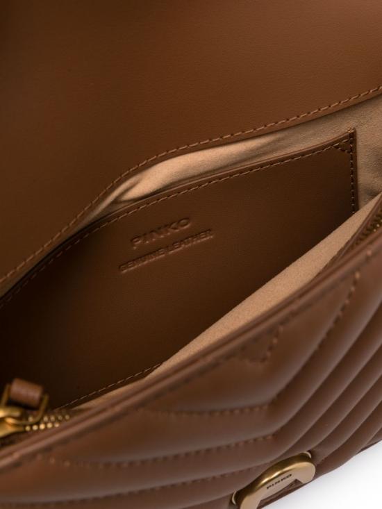 26SS 핑코 크로스백 100074 A0GKL17Q Marrone oro - PINKO