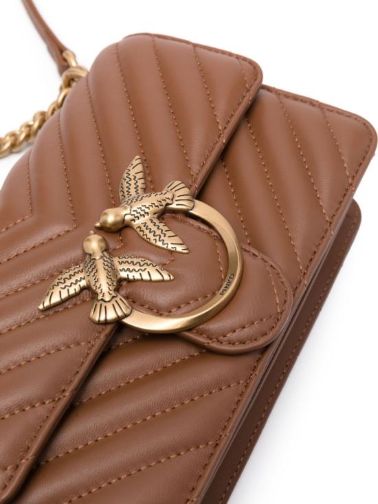 26SS 핑코 크로스백 100074 A0GKL17Q Marrone oro - PINKO