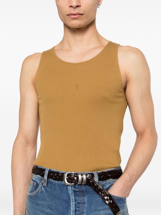 26SS 생로랑 민소매 티셔츠 818532 Y37EC2590 Miel fonce - SAINT LAURENT