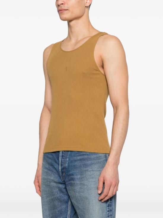 26SS 생로랑 민소매 티셔츠 818532 Y37EC2590 Miel fonce - SAINT LAURENT