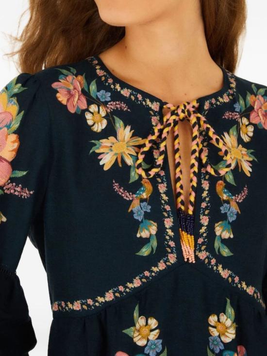 26SS 팜 리오 미디 원피스 349060 26059 Floral dark blue - FARM RIO