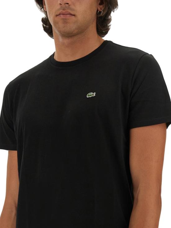 26FW 라코스테 피마 코튼 저지 크루넥 티셔츠 TH6709 031 BLACK - LACOSTE