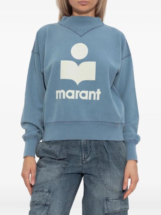 25FW 이자벨마랑 모비 스웨트셔츠 SW0003FAC3M07ESBEC SLATE BLUE ECRU DOM - ISABEL MARANT