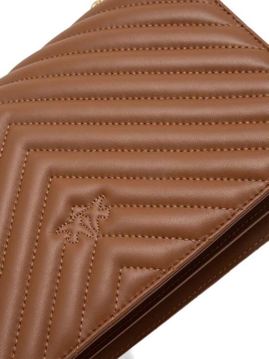 26SS 핑코 크로스백 100941 A0GKL17Q Marrone oro - PINKO