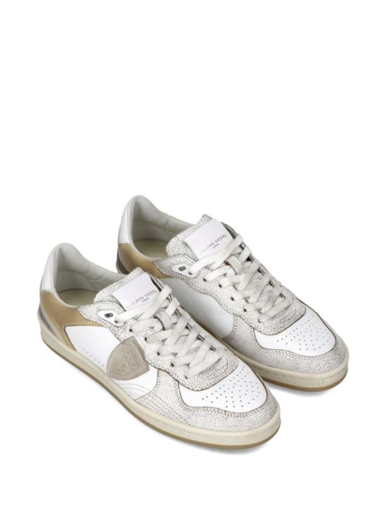 26SS 필립모델 스니커즈 PGLD VC01 Crackl blanc sable - PHILIPPE MODEL