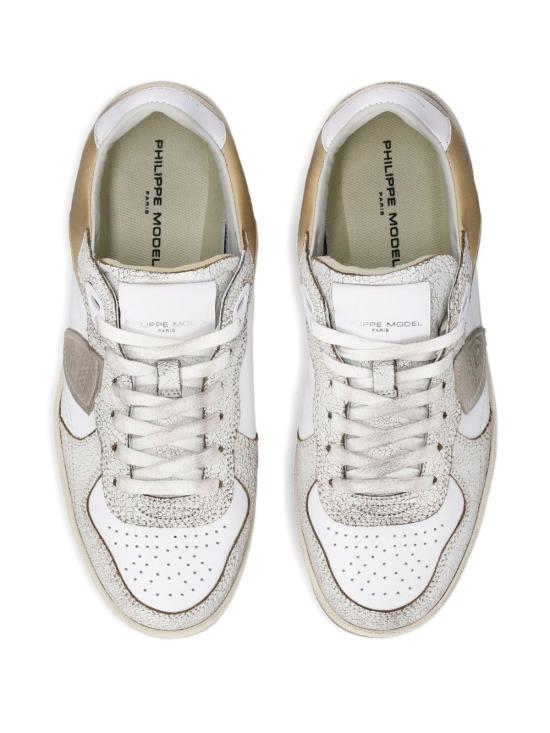 26SS 필립모델 스니커즈 PGLD VC01 Crackl blanc sable - PHILIPPE MODEL