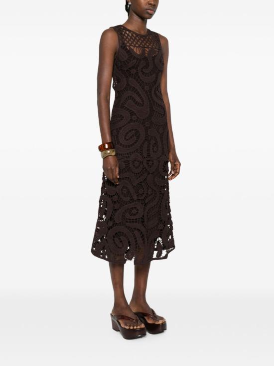 26SS 핑코 미디 원피스 106361 A354M05 Brown - PINKO