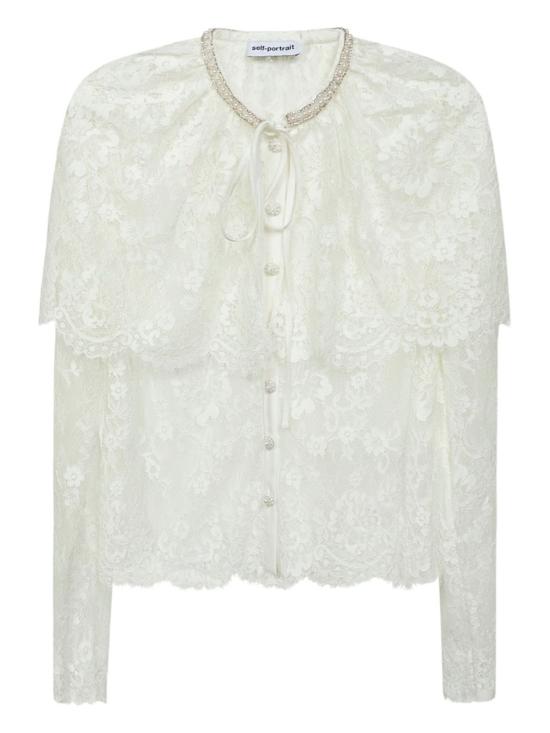 26SS 셀프 포트레이트 긴팔 티셔츠 007T W WHITE White