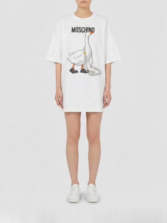 26SS 모스키노 롱 원피스 04400542 1001 White