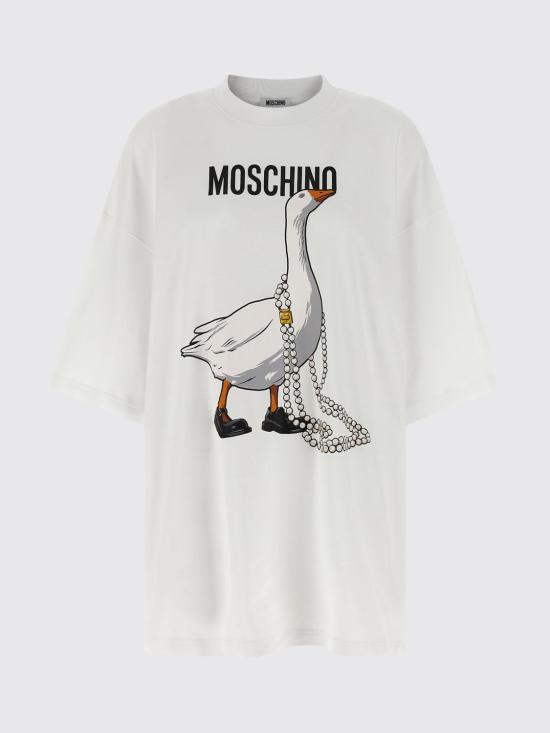 26SS 모스키노 롱 원피스 04400542 1001 White - MOSCHINO