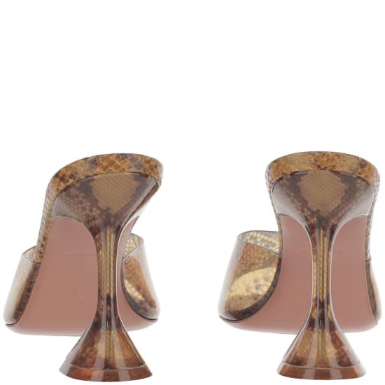 26SS 아미나 무아디 샌들 LUPITAGLASSSLIPPER95TANSNAKE Brown - AMINA MUADDI