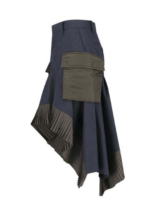 26SS 사카이 미디 스커트 26 08285342 Grey - SACAI