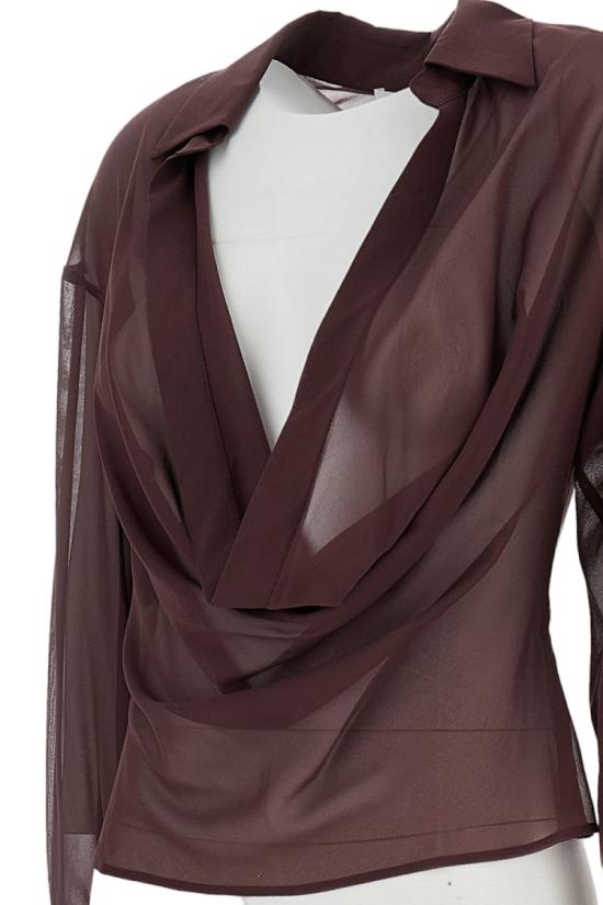 26SS 안다마네 블라우스 T190953BTNS038375 Burgundy - ANDAMANE