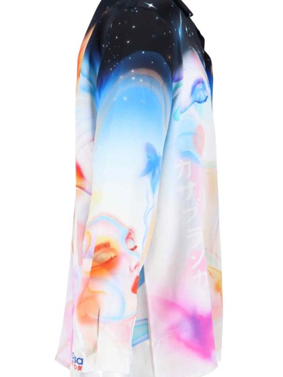 25FW 카사블랑카 긴팔 셔츠 U MPF25 SH 006 02GALACTIC CONNECTION Black - CASABLANCA