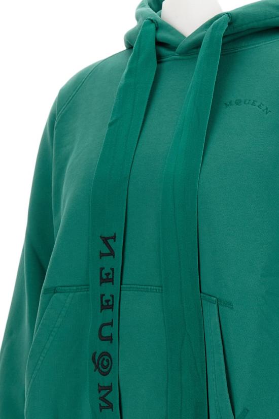 25FW 알렉산더 맥퀸 후드 티셔츠 827062QXACE3059 Green - ALEXANDER MCQUEEN