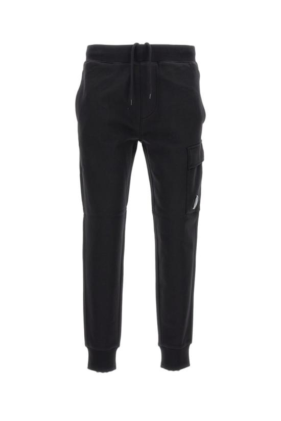  씨피 컴퍼니 다이애그널 레이즈드 플리스 카고 렌즈 스웨트팬츠 RCCMSP717A005086W999 Black - C.P. COMPANY