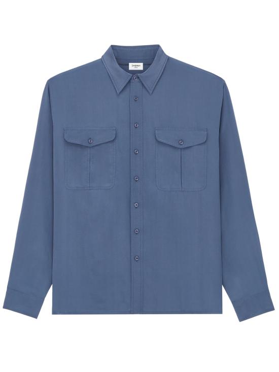 26SS 생로랑 셔츠 854249 Y2N494812 Blue
