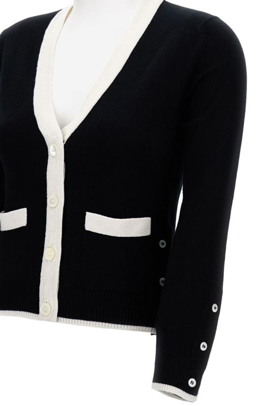 25FW 톰브라운 가디건 FKC581AY2001001 Black - THOM BROWNE