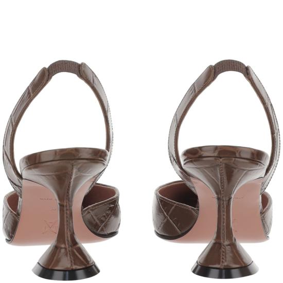 26SS 아미나 무아디 힐/펌프스 HOLLISLING70BROWNPRINTEDCROC Pink - AMINA MUADDI