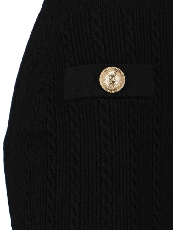 25FW 발망 미디 원피스 FF1R6033KI50EAB Black - BALMAIN