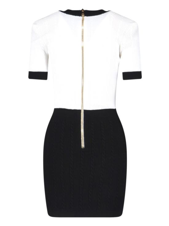25FW 발망 미디 원피스 FF1R6033KI50EAB Black - BALMAIN