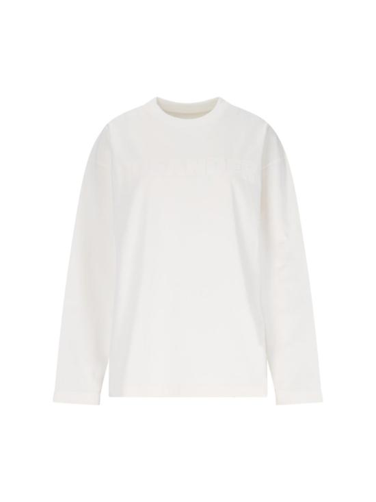 25FW 질샌더 긴팔 티셔츠 J03GC0136 J20243102 White